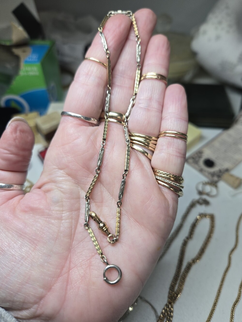 Victorian Gold Filled Watch Chain Necklace